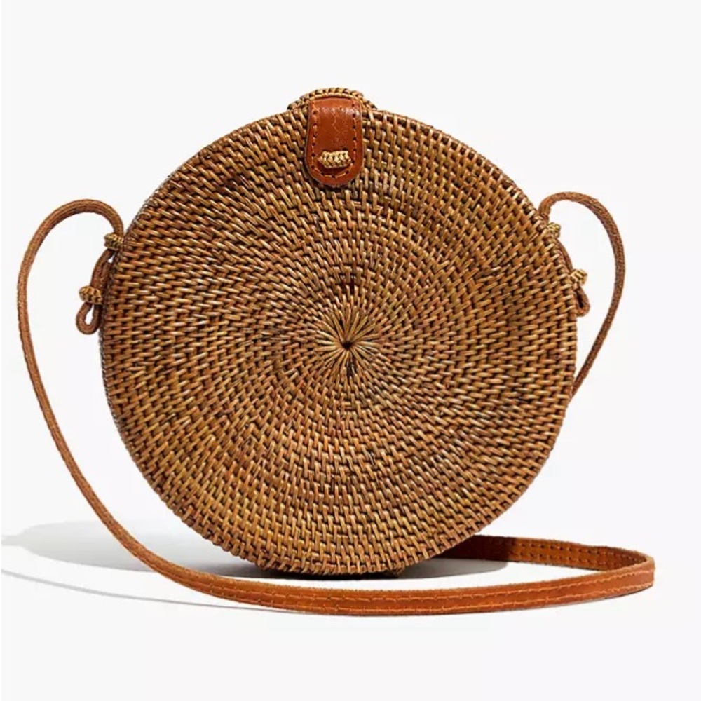 Madewell Folk Fortune Bali Rattan Roundie Bag